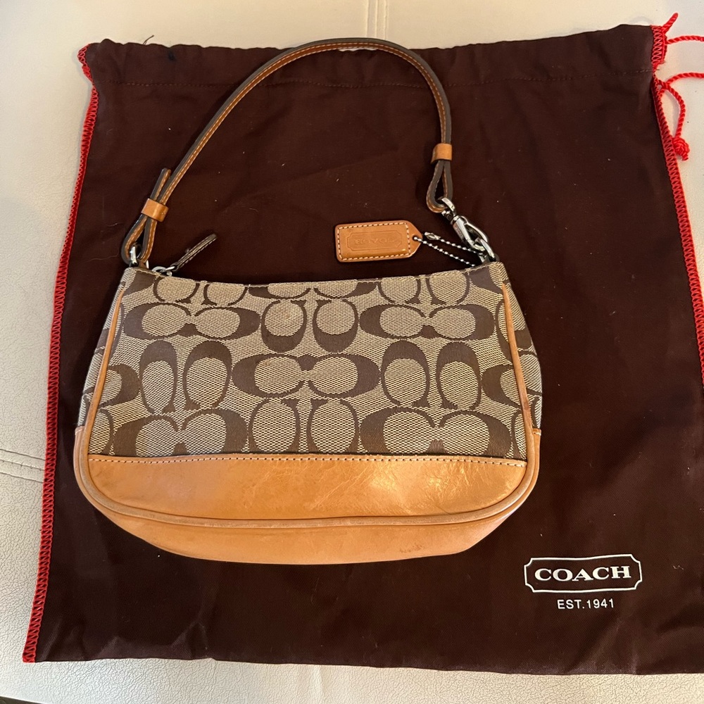 Small Vintage logo Coach Bag with duster bag